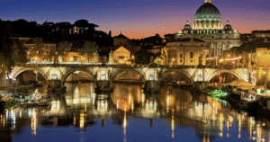 Private golf cart tour rome by Night Sunset: Eternal City at dusk with expert guide – 2 hours