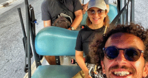 a group of people on a Golf Cart Tour Rome
