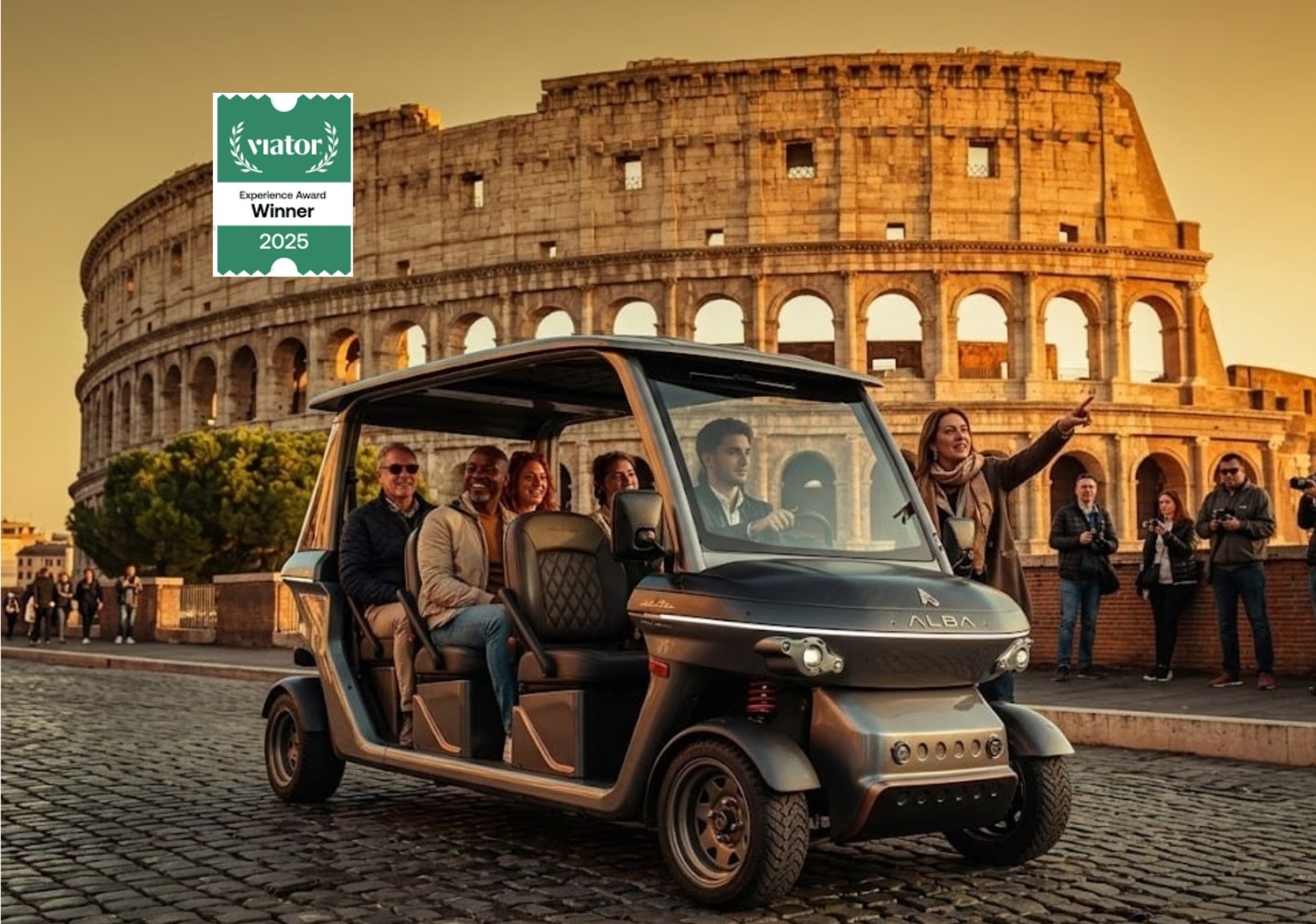 Rome Highlights Golf Cart Tour with Gelato